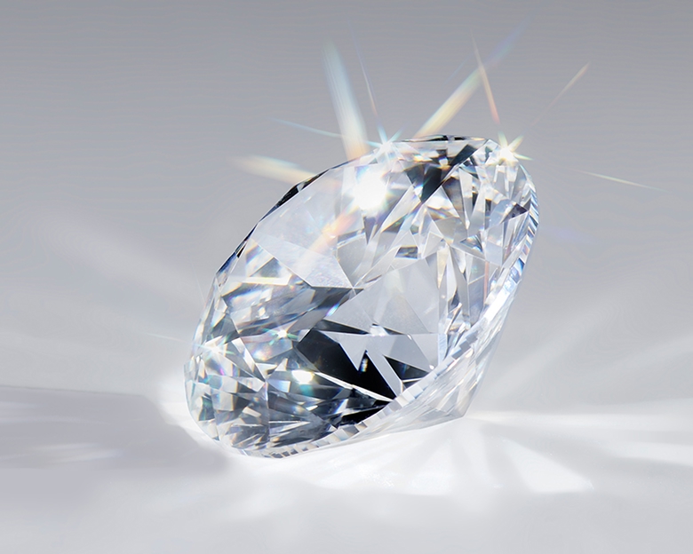 A picture of a loose diamond